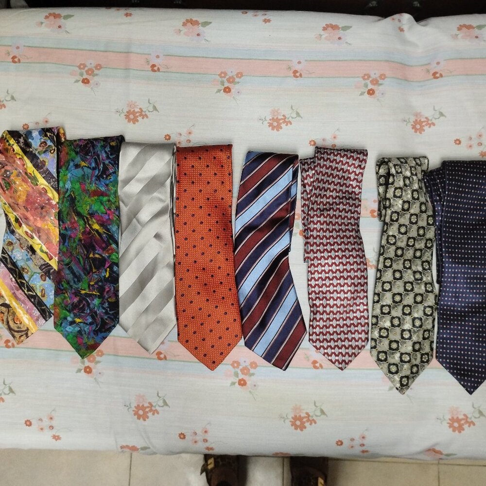 ❤️Lot 8 BRIONI ITALY Luxurious 100% Silk Tie